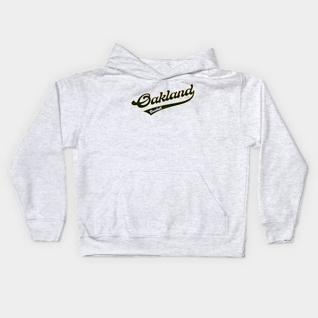 Oakland Baseball Kids Hoodie by Cemploex_Art